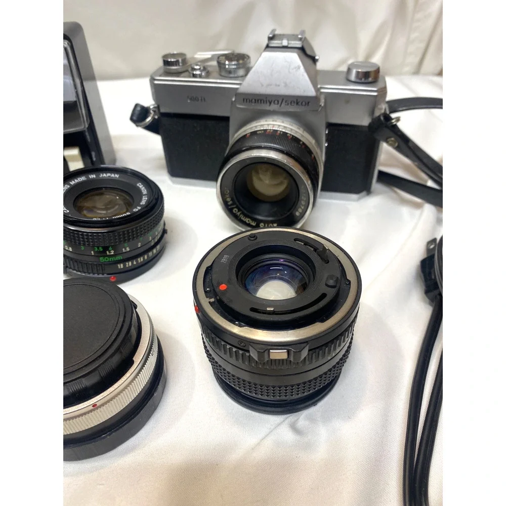 Lot of Vintage Camera Lenses Filters Cameras and Accessories